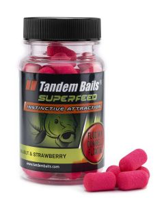 SuperFeed Fluo Mini Dumbells Floating Halibut & Strawberry